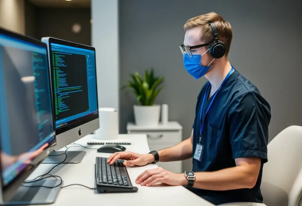 dental IT support Bay Area technician helping dental clinic