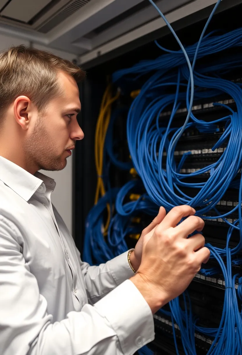 Low-voltage network cabling and IT setup for a San Jose dental office.