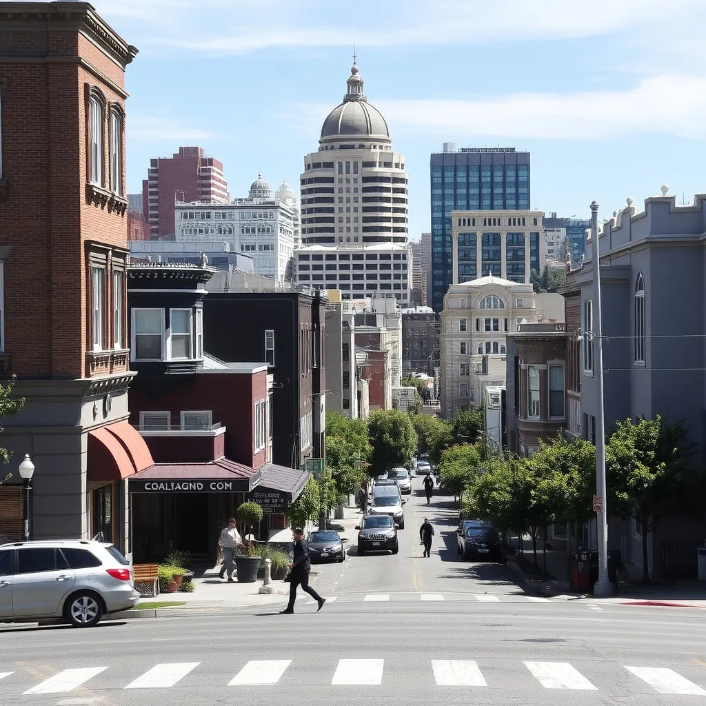 Panoramic view of the Oakland skyline at sunset for dental IT services.